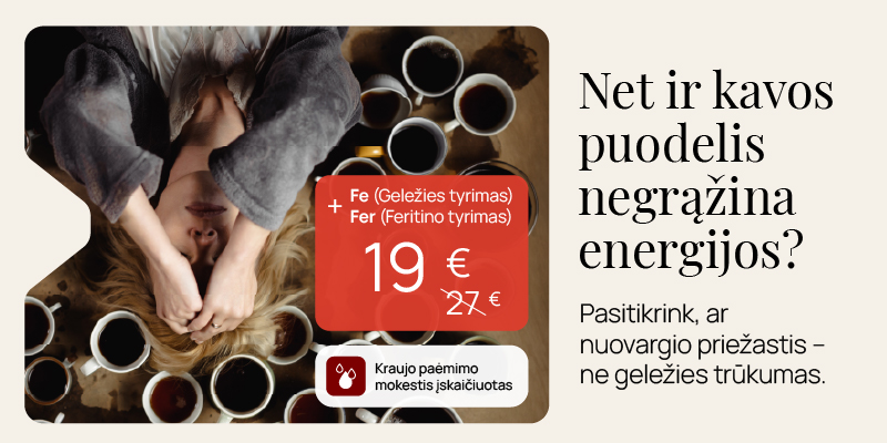 Geležies ir feritino tyrimų pasiūlymas