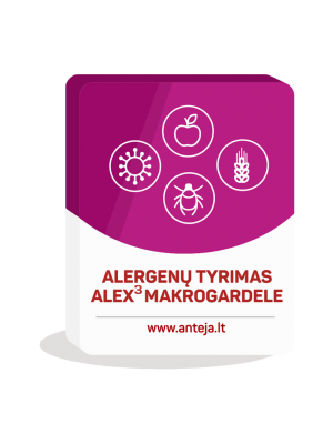 ALEX³  makrogardelės tyrimas, nustatant specifinius IgE prieš 300 alergenų