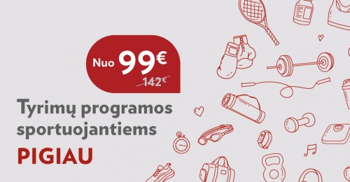 Akcija tyrimų programoms sportuojantiems