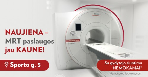 Naujiena! Magnetinio rezonanso tomografijos (MRT) tyrimai Kaune