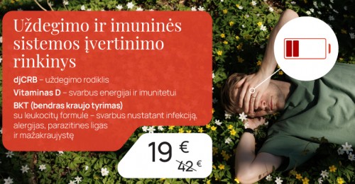 Uždegimo ir imuninės sistemos įvertinimo rinkinys