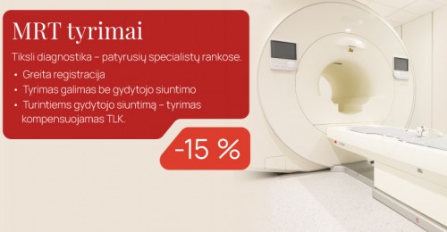 Nuolaidos MRT tyrimams