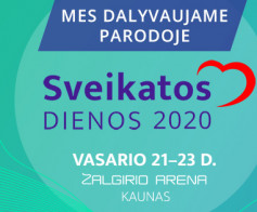Lauksime Jūsų ,,Sveikatos dienos 2020'' parodoje