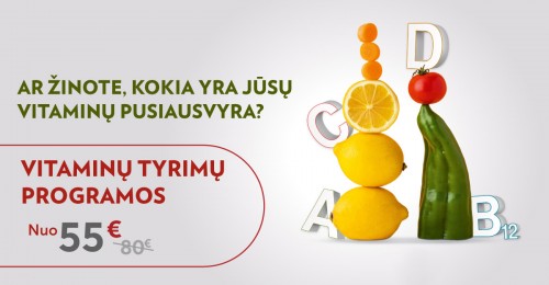 Akcija vitaminų tyrimų programoms!