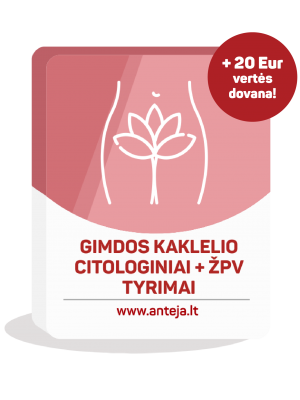Gimdos kaklelio vėžio rizikos tyrimai: ŽPV 14 genotipų + PAP citologija + dovana Chlamydia trachomatis DNR (PGR metodu)