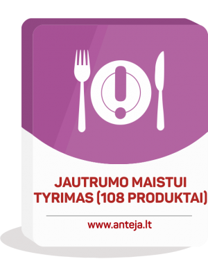 Jautrumo maistui tyrimas. Išplėstinis (108 produktų)