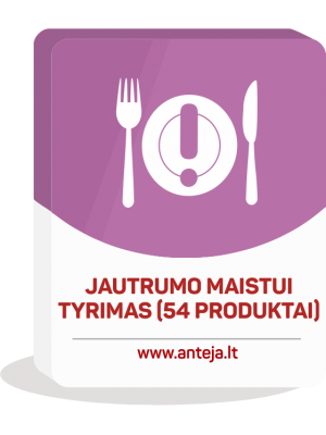 Jautrumo maistui tyrimas. Standartinis (54 produktai)