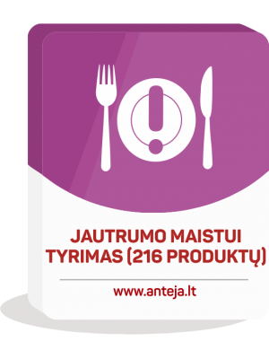 Jautrumo maistui tyrimas. Išsamusis (216 produktų)
