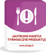 Jautrumo maistui tyrimas. Išsamusis (216 produktų)