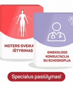 Moters sveikatos ištyrimo programa su ginekologo konsultacija (Kaune, Klaipėdoje, Panevėžyje, Druskininkuose, Marijampolėje, Telšiuose)