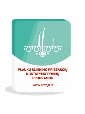 Plaukų slinkimo priežasčių nustatymo tyrimų programos