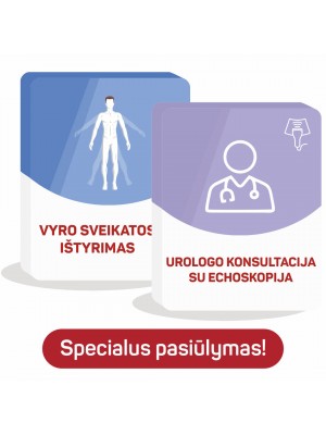 Vyro sveikatos ištyrimo programa su urologo konsultacija (Vilniuje ir Marijampolėje) 